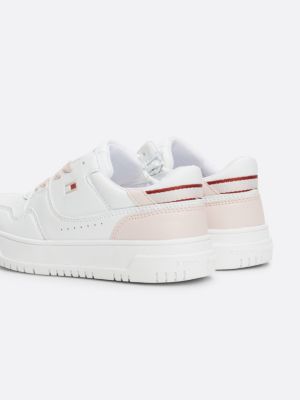 baskets colour-pop à semelle finement crantée blanc pour filles tommy hilfiger