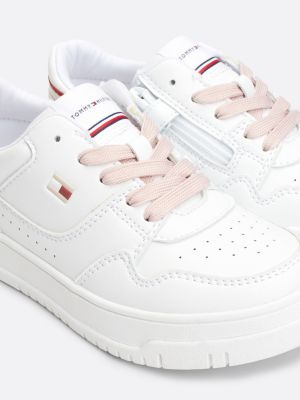 baskets colour-pop à semelle finement crantée blanc pour filles tommy hilfiger