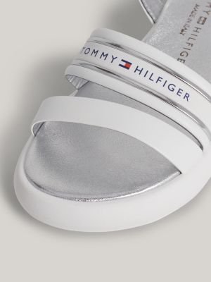 sandales à semelle épaisse et bride blanc pour filles tommy hilfiger