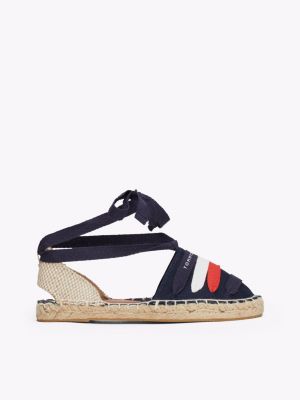 espadrillas in tela con fascette blue da bambine tommy hilfiger