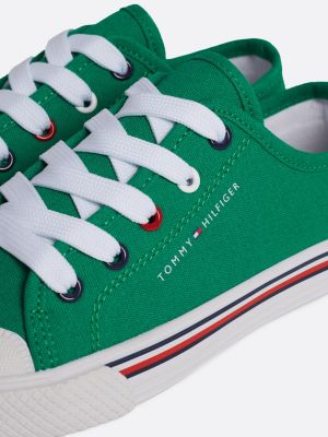 grün sneaker mit zwischensohle in tommy-farben für unisex kinder - tommy hilfiger