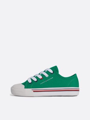 green logo signature midsole trainers for kids unisex tommy hilfiger