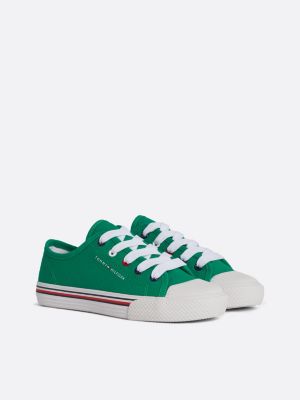 green logo signature midsole trainers for kids unisex tommy hilfiger