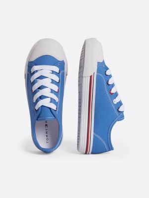 sneakers con logo e nastro iconico blu da unisex bambino tommy hilfiger