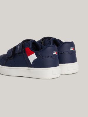 blue flag hook and loop trainers for boys tommy hilfiger