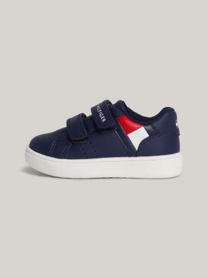 blue flag hook and loop trainers for boys tommy hilfiger