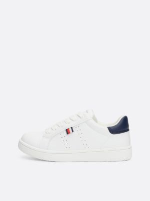 Logo Lace-Up Trainers | White | Tommy Hilfiger