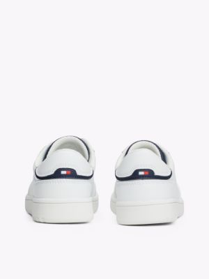 sneakers stringate con logo bianco da unisex bambino tommy hilfiger