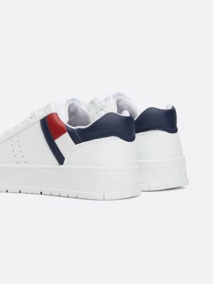 sneakers con suola spessa e bandiera bianco da unisex bambino tommy hilfiger