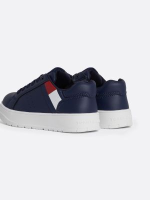 blue flag chunky sole trainers for kids unisex tommy hilfiger