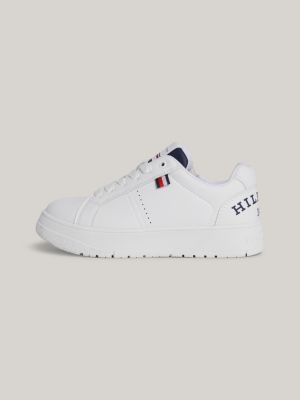 white logo chunky sole trainers for kids unisex tommy hilfiger