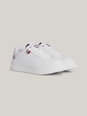 white logo chunky sole trainers for kids unisex tommy hilfiger