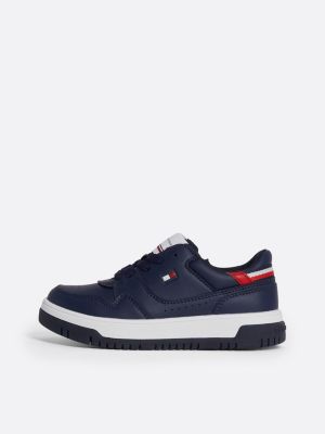 blau chunky sneaker mit kontrast-details für unisex kinder - tommy hilfiger