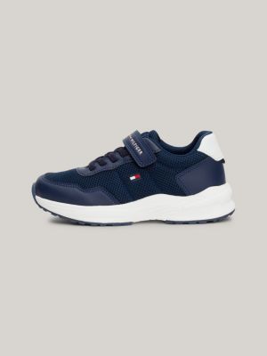 sneakers stringate con chiusura a strappo blu da unisex bambino tommy hilfiger