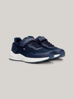 sneakers stringate con chiusura a strappo blue da unisex bambino tommy hilfiger