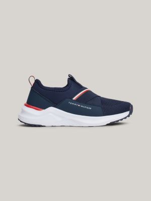 blue mesh slip-on trainers for kids unisex tommy hilfiger