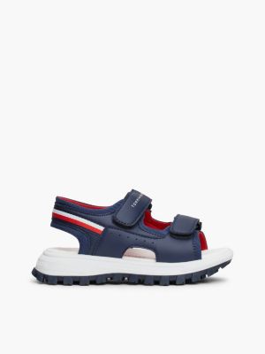 sandales à scratchs et bande emblématique blue pour garçons tommy hilfiger