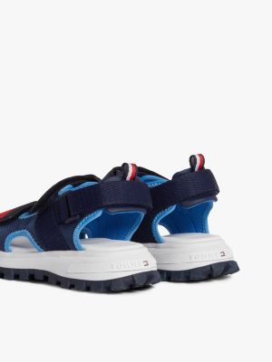 blue flag hook and loop sandals for boys tommy hilfiger