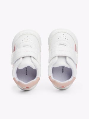 weiß sneaker mit klettverschluss für mädchen - tommy hilfiger
