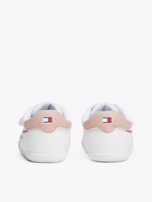 weiß sneaker mit klettverschluss für mädchen - tommy hilfiger