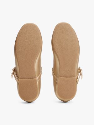 gold ballerinas mit metallic-finish für mädchen - tommy hilfiger