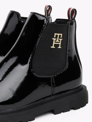 stivaletti chelsea nero da bambine tommy hilfiger