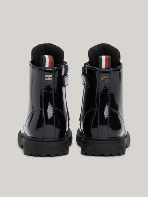 bottines à lacets bleu pour filles tommy hilfiger