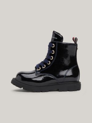 bottines à lacets bleu pour filles tommy hilfiger