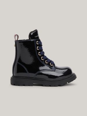 blue lace-up ankle boots for girls tommy hilfiger