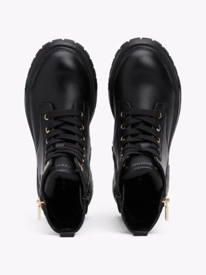 schwarz schnürstiefelette für mädchen - tommy hilfiger