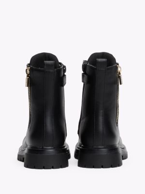 black lace-up ankle boots for girls tommy hilfiger