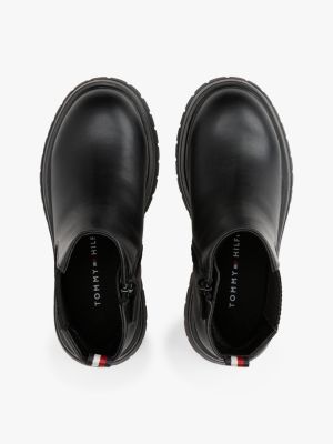 black chelsea boots for girls tommy hilfiger