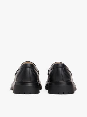 schwarz loafer mit rutschhemmender sohle für mädchen - tommy hilfiger