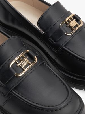 schwarz loafer mit rutschhemmender sohle für mädchen - tommy hilfiger