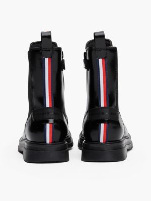 black patent chelsea boots for girls tommy hilfiger