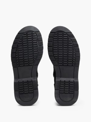 schwarz chelsea-boot mit lack-finish für mädchen - tommy hilfiger