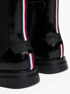 black patent chelsea boots for girls tommy hilfiger