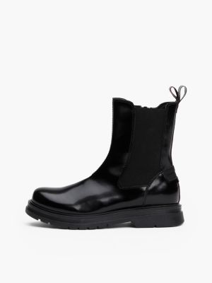 black patent chelsea boots for girls tommy hilfiger