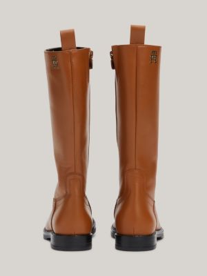 brown leather boots for girls tommy hilfiger