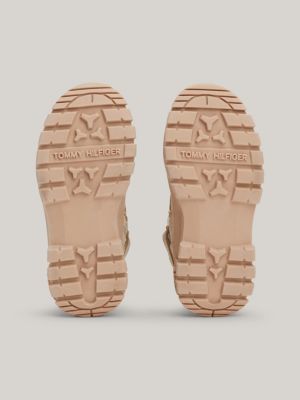 bottines à lacets beige pour filles tommy hilfiger