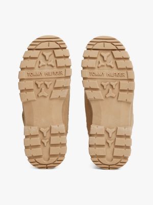 bottines à bordure en fausse fourrure or pour filles tommy hilfiger