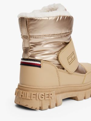 gold faux fur boots for girls tommy hilfiger