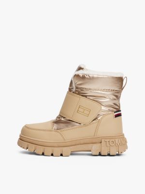 gold faux fur boots for girls tommy hilfiger