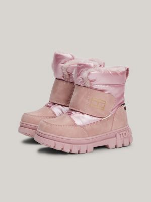 pink faux fur boots for girls tommy hilfiger