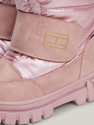 pink faux fur boots for girls tommy hilfiger