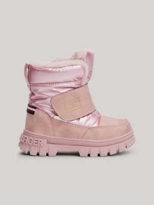 Faux Fur Boots Pink Tommy Hilfiger