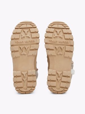 stivali con pelliccia sintetica oro da bambine tommy hilfiger