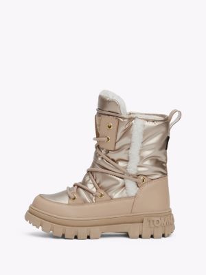 gold faux fur boots for girls tommy hilfiger