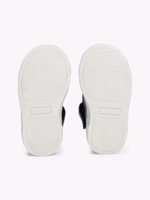 blau high-top sneaker aus leder für gender-inclusive kinder - tommy hilfiger