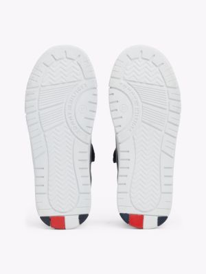 blue flag lace-up trainers for kids gender inclusive tommy hilfiger